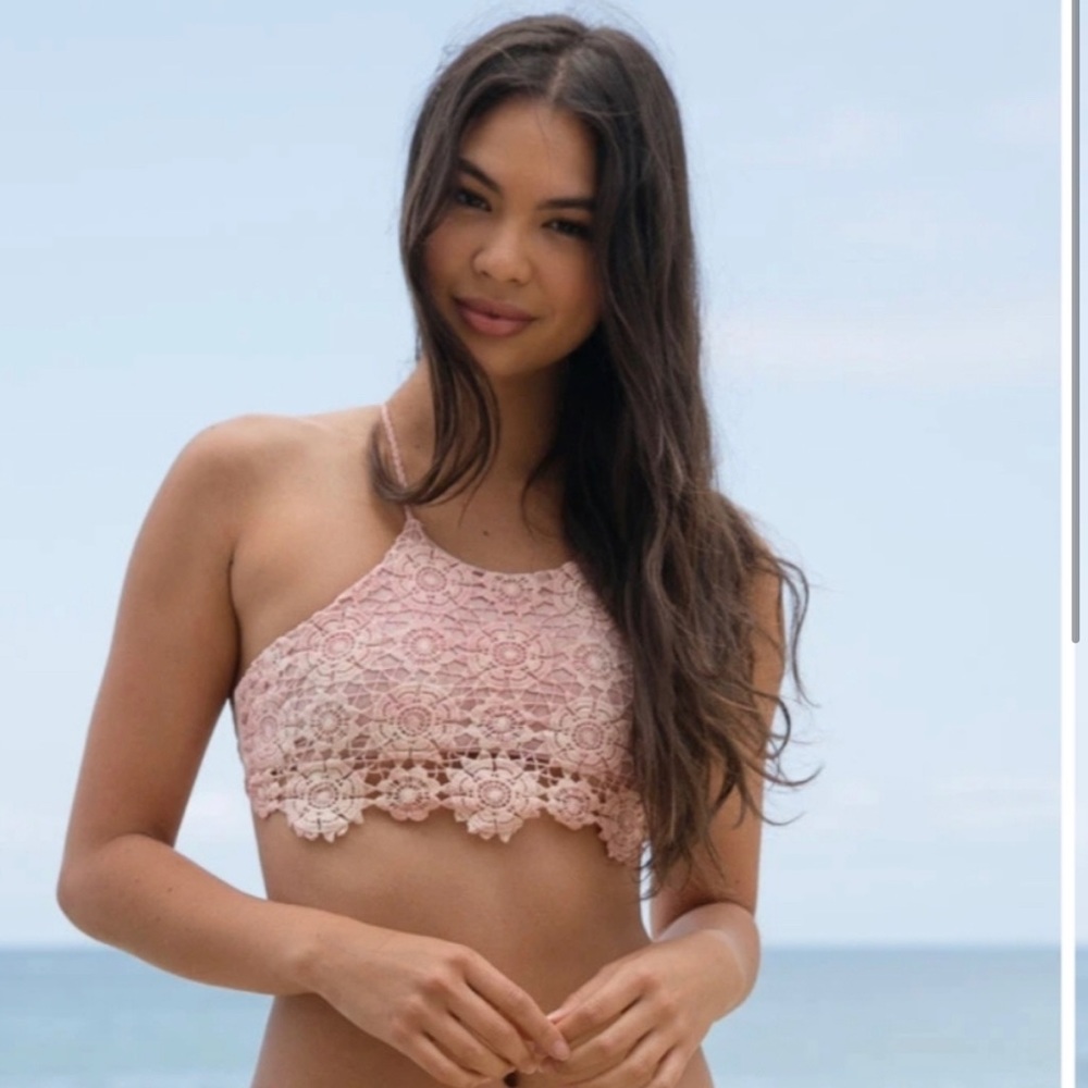 NWT Blue Life Swim Desert Mirage Crop Bikini Top